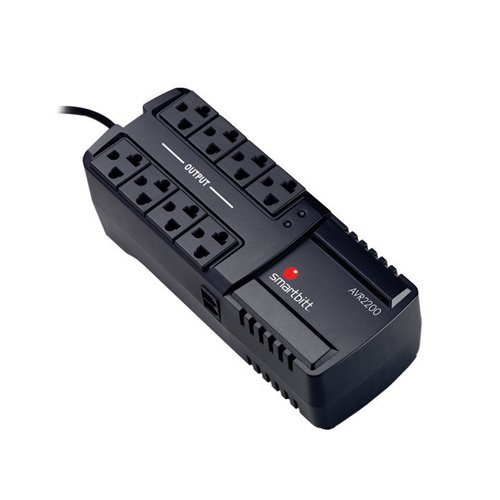 SBAVR2200_ImgPrincipal Regulador De Voltaje 1100W con 8 Contactos (SBAVR2200) - Image 1
