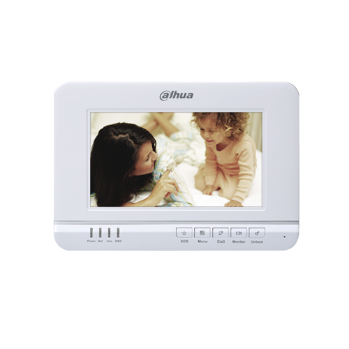 VTH1520A_ImgPrincipal Monitor IP 7" Int Bidireccional Empotrar 8 Ent Alarma Slot SD 4G Botones Horizontal uso VTO (VTH1520A) - Image 1