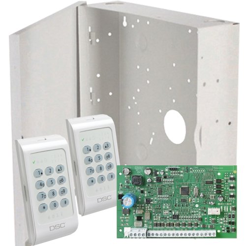 KIT04-1SPA+RKZ KIT PANEL PC1404 4/8 ZONAS CABLEADAS CON 2 TECLADOS PC1404RKZWH LEDS 8 ZONAS DE ICONOS CON LUZ BLANCA TRASERA INCLUYE GABINETE, COMPATIBLE CON SERIE POWER PC1404, 1616, 1832 Y 1864 (TECLADO IDEAL PARA PARTICIONES DE NO MAS DE 8 ZONAS) (KIT04-1SPA+RKZ-A) - Image 1