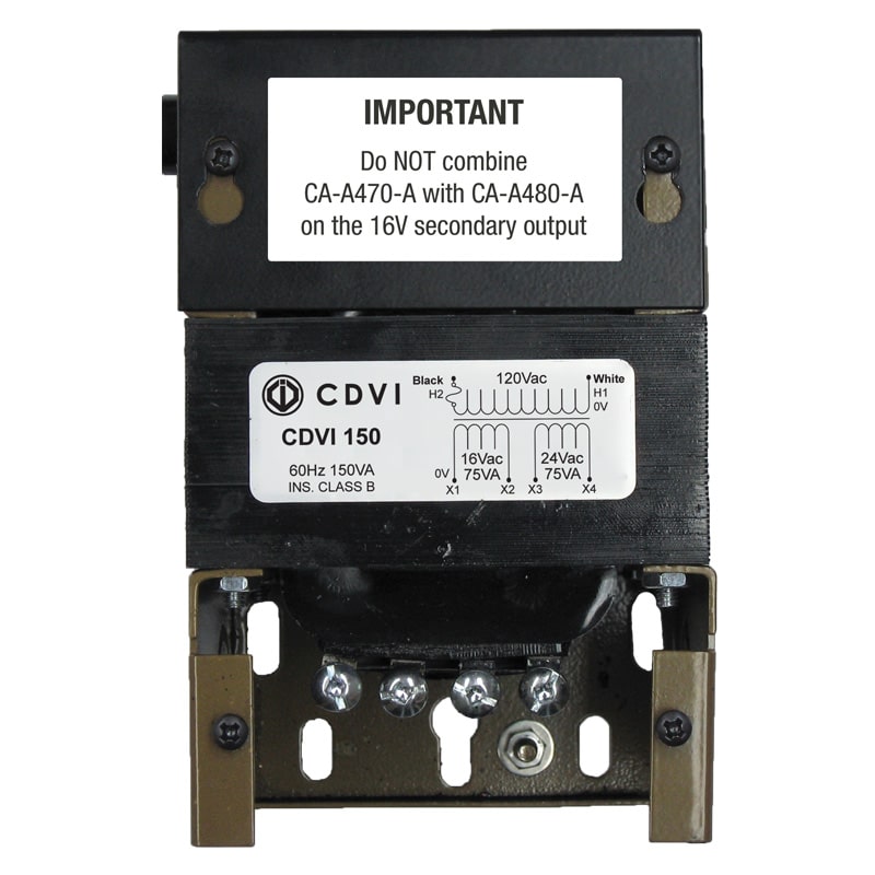 CDVI150 TRANSFORMADOR CDVI SALIDA DUAL 24VCA/16VCA 150 VA (CDVI150) - Image 1